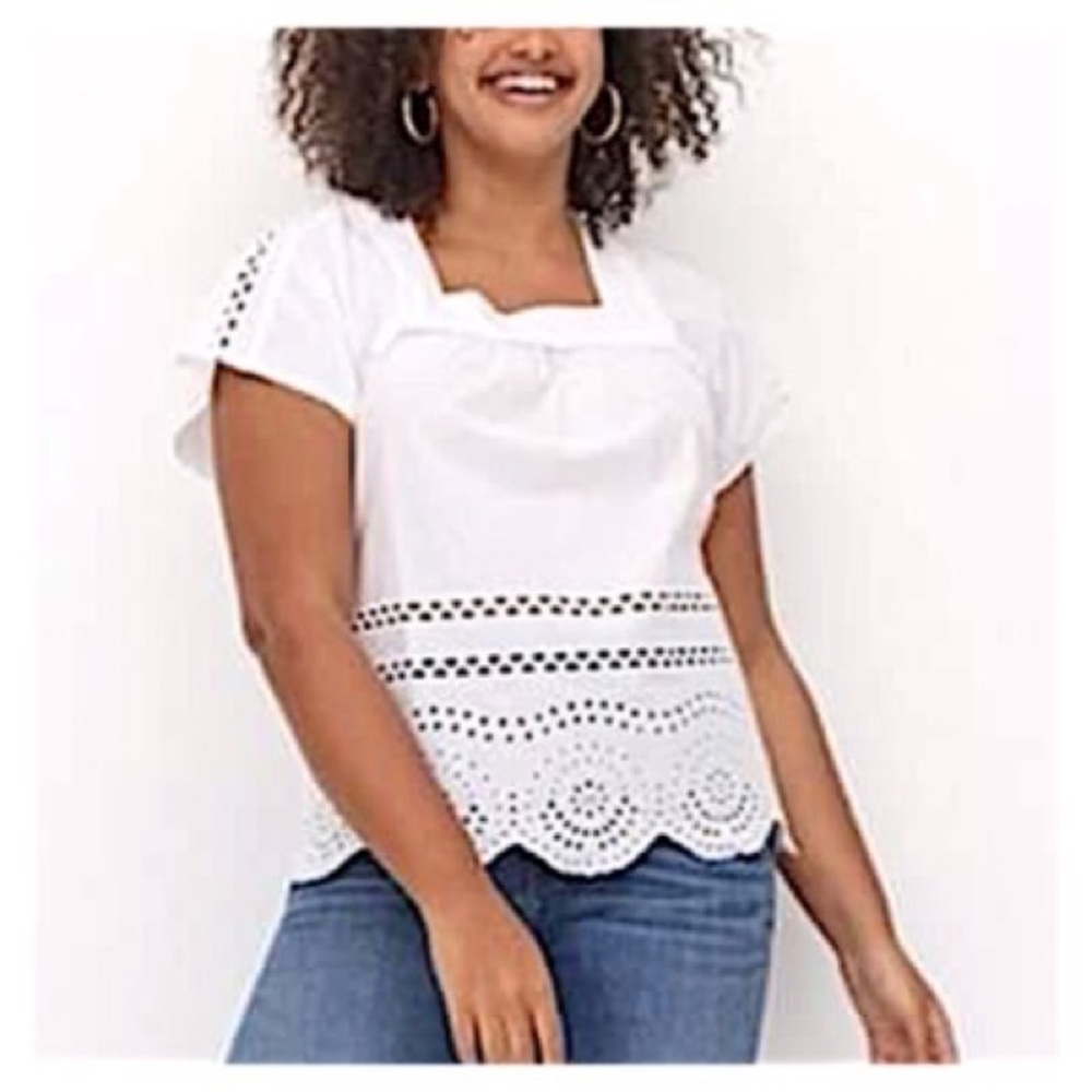 Made well Angelica eyelet top - M